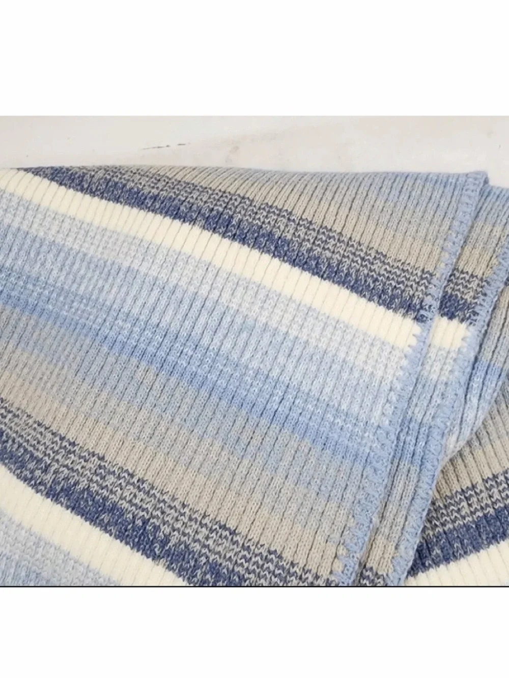 AQUA Ombre Jacquard Hooded Scarf Women's One Size Blue Multi